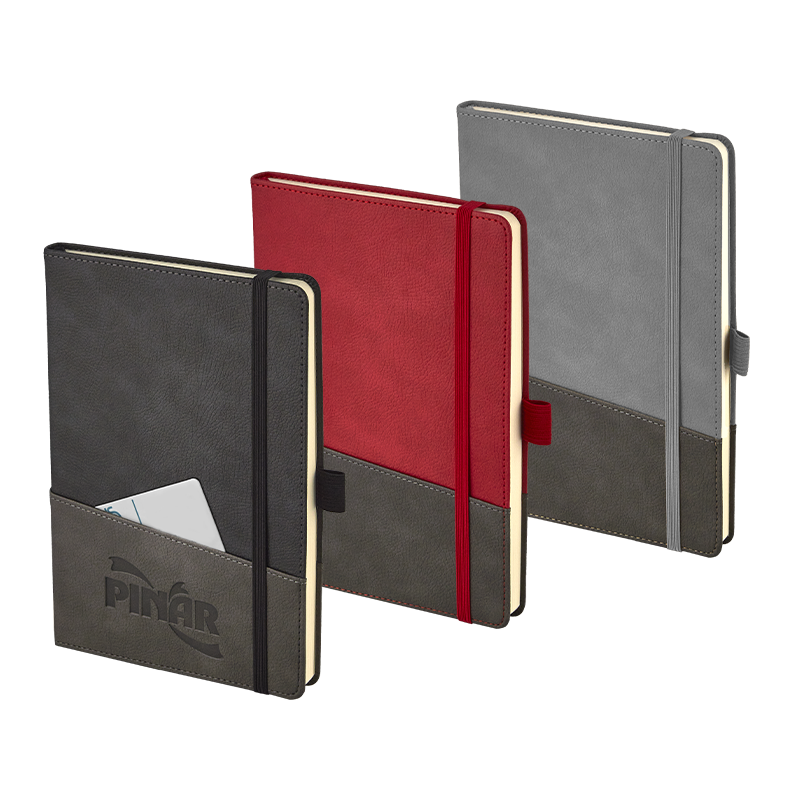 2427 Gri 15 x 21 Yumuşak Kapak Termo Deri Defter