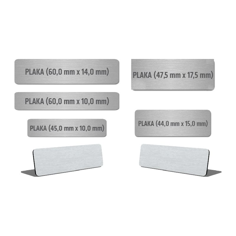 Metal Plaka-6014 Uni Metal Plaka (60,0 mm x 14,0 mm)