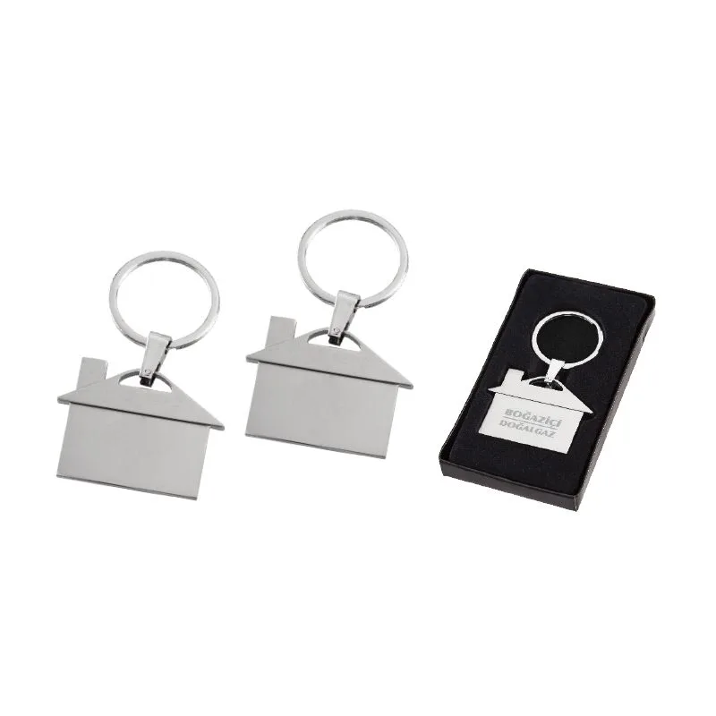 2216 Krom Çift Taraflı Metal Anahtarlık