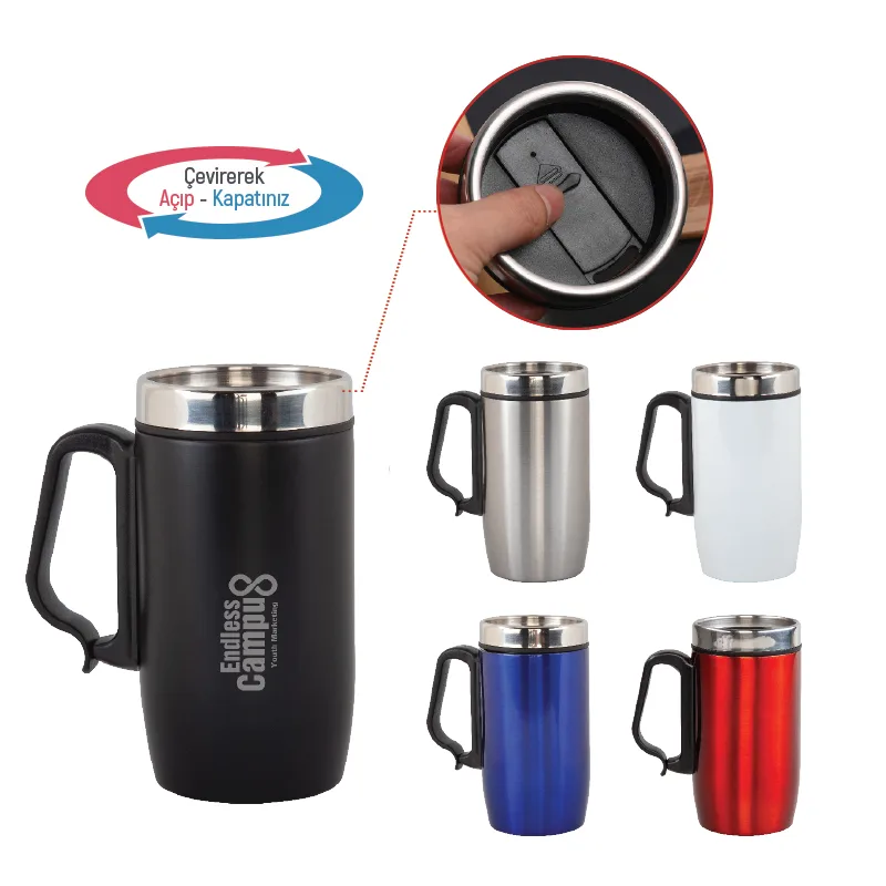 5304 Beyaz Çelik Kupa / 240 ml