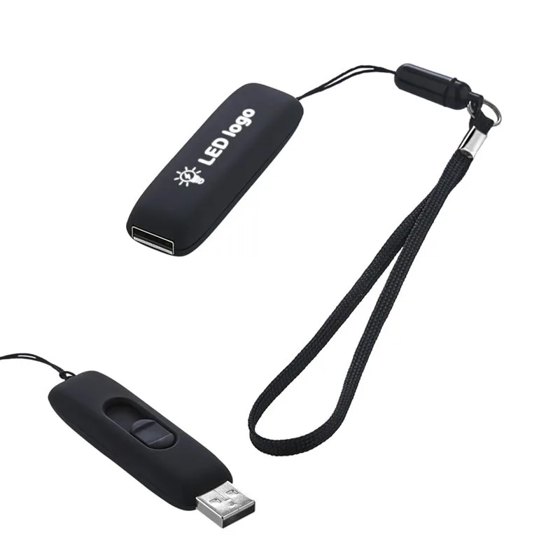 F-203-16 Siyah - Beyaz Işık 16 GB Işıklı Rubber Usb